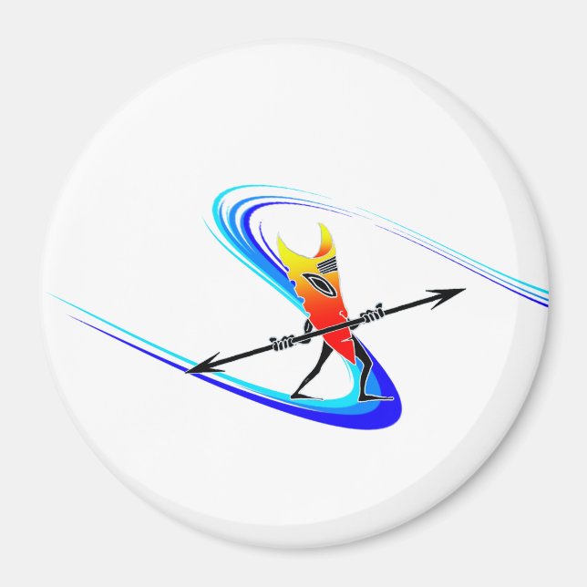 Tiki Surfer Magnet (Framsidan)