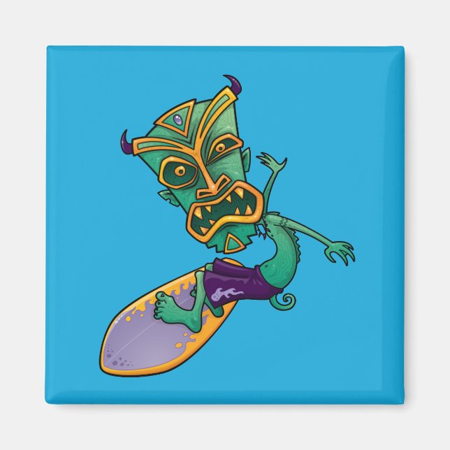 Tiki Surfer Magnet (Framsidan)
