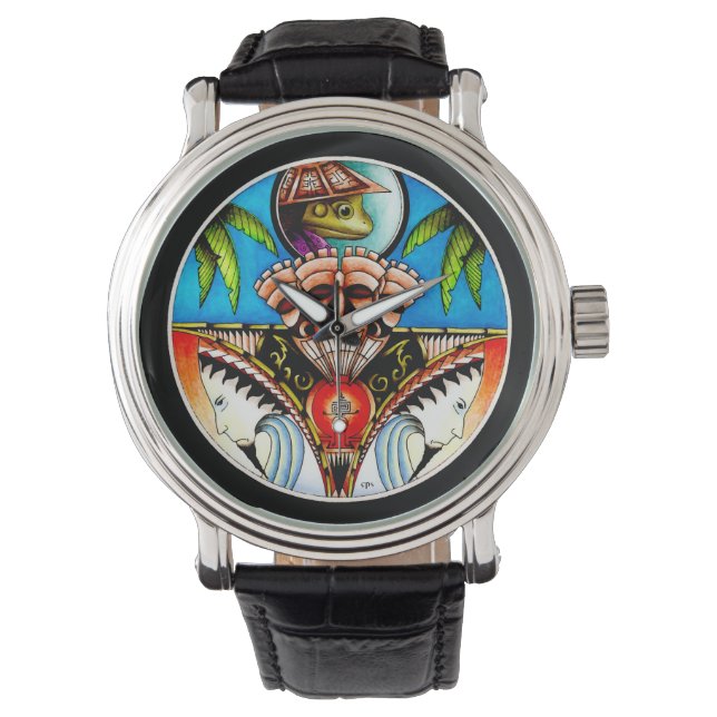 Tiki Tattoo Frog Armbandsur (Framsida)
