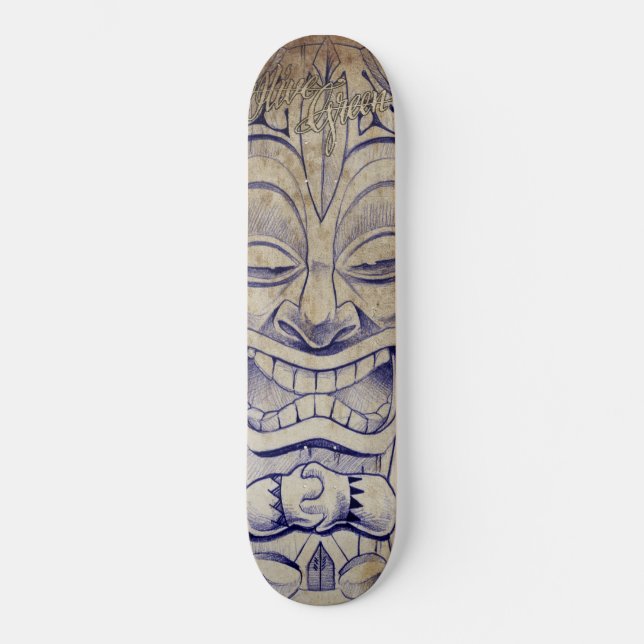 TIKI-tatueringen stiger ombord Skateboard Bräda 21,5 Cm (Framsida)