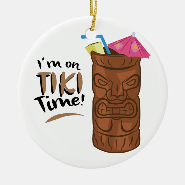 Tiki-tid Julgransprydnad Keramik (Framsidan)