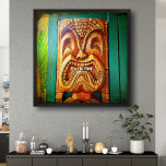 "Tiki Time" Fierce, Vintage, Retro, Wood Tiki Ansi Poster<br><div class="desc">"Det är dags." Och vem kan stå emot en sådan här ansikte? Omge dig själv med bra vibes när du njuter av den här söta, roligt, häftiga, retro Hawaiian wooden tiki ansikte fotography poster. Gör en underbar gåva till någon speciell! Du kan enkelt anpassa den här poster och jag erbjuder...</div>