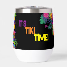 Tiki Time Födelsedagsfest Thermal Drink Tumbler