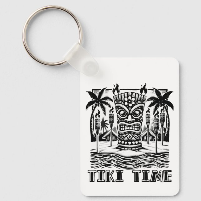 Tiki Time - Hawaiian Island Vibes Nyckelring (Framsida)