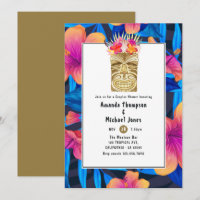 Tiki Time Luau Summer Beach Par Shower