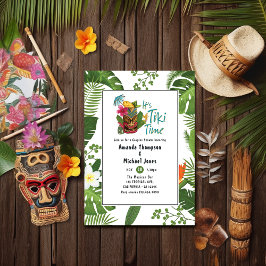 Tiki Time Luau Summer Beach Par Shower Inbjudningar