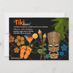 Tiki Time Party-inbjudan Inbjudningar