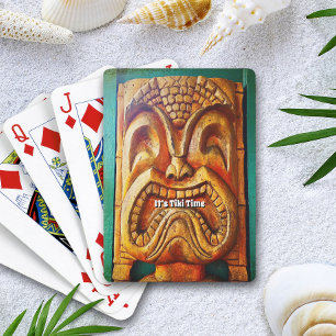Tiki Time Tropical Coola Roligt Fierce Retro Vinta Casinokort