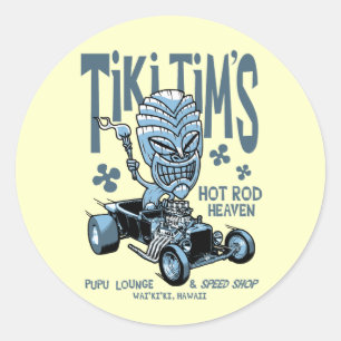 Tiki Tims Runt Klistermärke