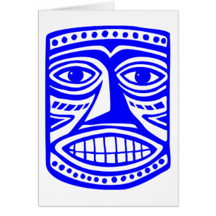 Tiki Toby - Blue Hälsningskort
