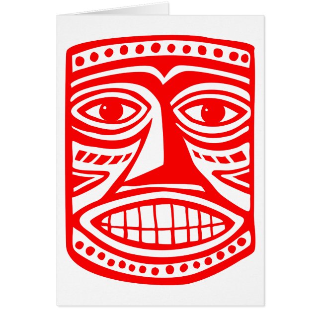 Tiki Toby - Red Hälsningskort (Framsidan)