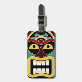Tiki Totem anpassningsbar text Bagagetapp 2 Bagagebricka