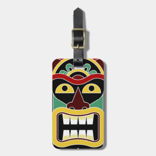 Tiki Totem anpassningsbar text Bagagetapp 2 Bagagebricka