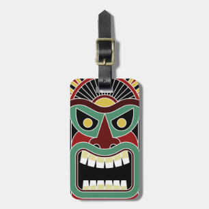 Tiki Totem anpassningsbar text Bagagetapp 3 Bagagebricka