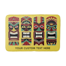 Tiki Totems anpassningsbar text och badkar i färg Badrumsmatta