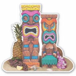 Tiki Totems Sticker Klistermärken