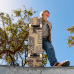 Tiki-uppsättning för vintage skateboard bräda 20,5 cm<br><div class="desc">Vintage Tiki (en stor polynesisk karv i human form) Graphic Illustration Set.</div>