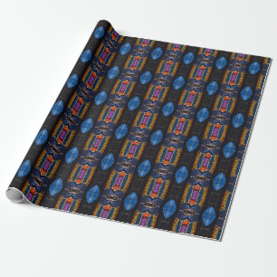 Tiki Vibe Wrapping Papper för manar Tropical Hawai Presentpapper