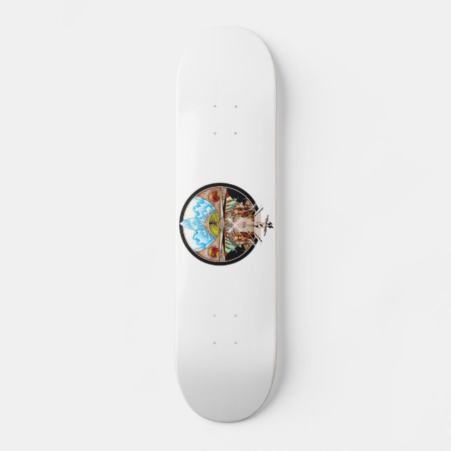 Tiki Village Mini Skateboard Bräda 18,7 Cm (Framsida)