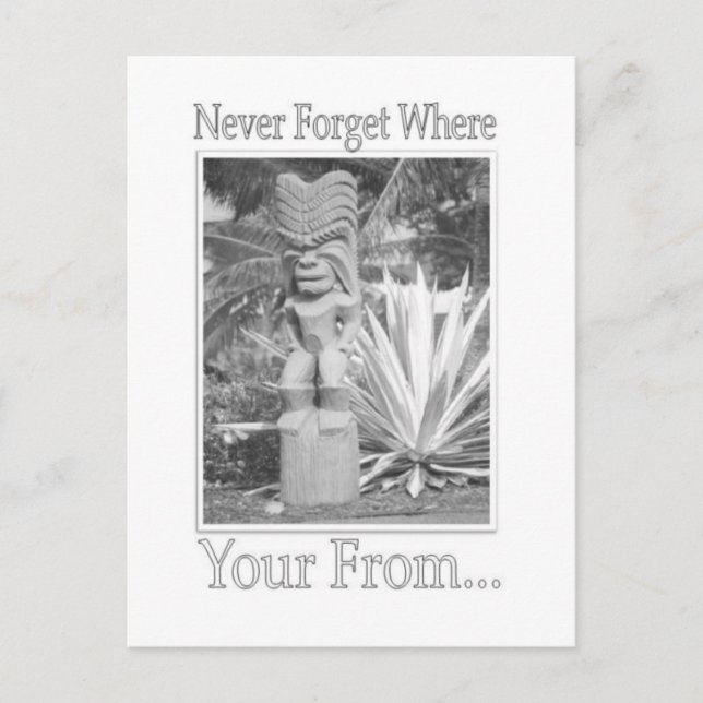 tiki vykort (Framsida)