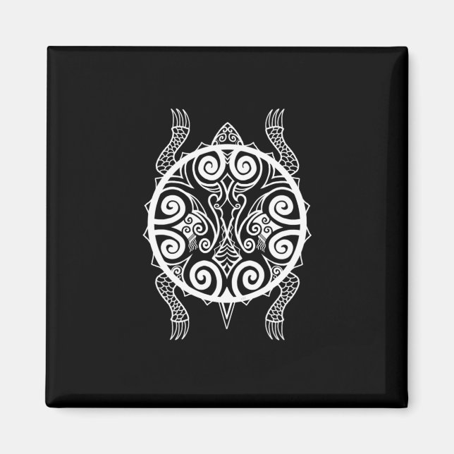 Tiki Warrior Turtle Tattoo Magnet (Framsidan)