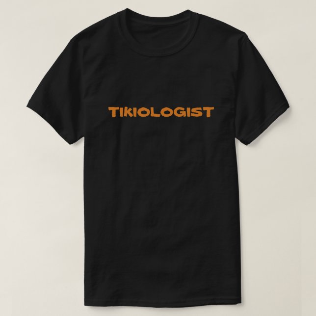 Tikiolog vid Tiki Pub Älskare T Shirt (Design framsida)