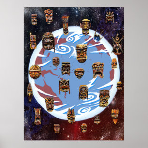 Tikis över jord poster