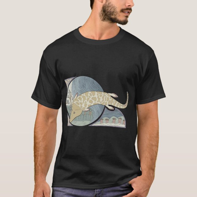 Tiktaalik Art Nouveau T Shirt (Framsida)