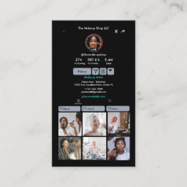 TikTok Dusty Blue Social Media QR-kod Visitkort