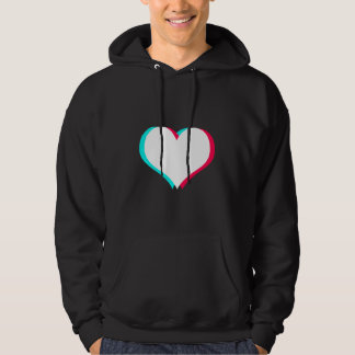 Tiktok Hjärta| Tik Tok Heart Black Hoodie