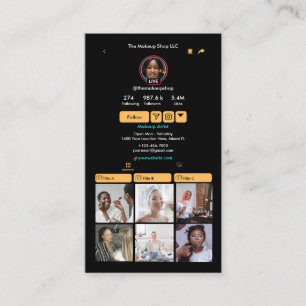 TikTok Persika Social Media QR-kod Visitkort