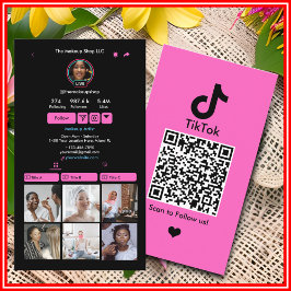 TikTok-sökning för att ansluta QR-kod Visitkort