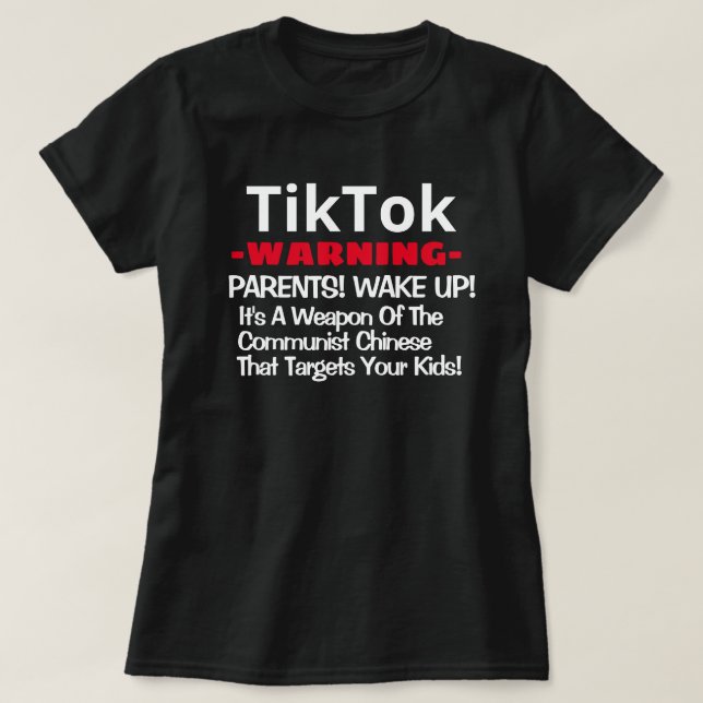 TikTok - Varning - Föräldrarna vaknar! T-Shirt (Design framsida)