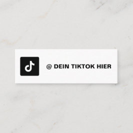 Tiktok Visitenkarte Gestalten Schwarz Weiß Mini Visitkort