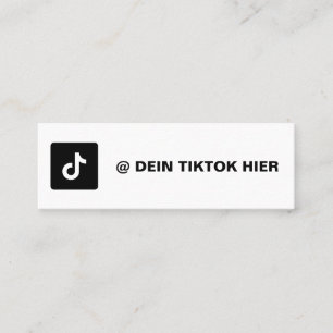 Tiktok Visitenkarte Gestalten Schwarz Weiß Mini Visitkort