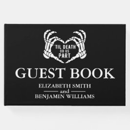 Til Death do oss Part Black Gothic Bröllop Gästböcker