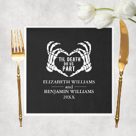 Til Death do oss Part Black Gothic Bröllop Pappersservett