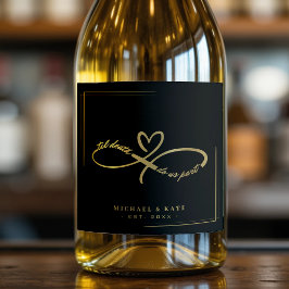 Til Death do oss Part Black & Guld Infinity Symbol