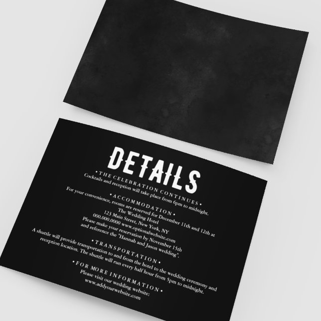 Til Death do oss Part Gothic Bröllop Deatils Tilläggskort (Til Death Do Us Part Gothic Wedding Deatils Enclosure Card
)