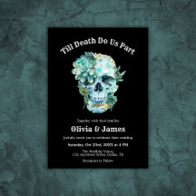 Til Death do oss Part Gothic Halloween Bröllop