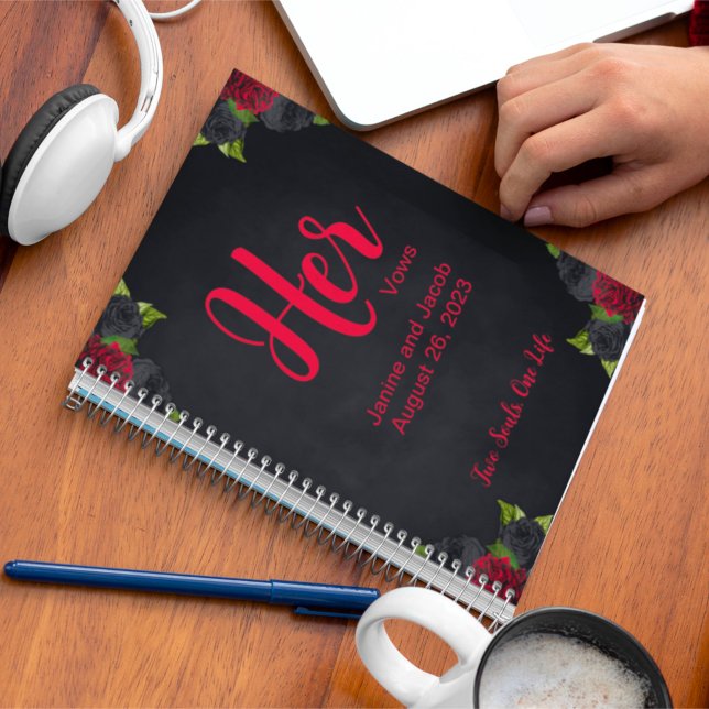 Til Death do oss part gotiic her Vows Bok Anteckningsbok (Skapare uppladdad)