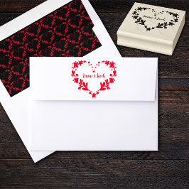 Til Death do oss Part gotiic Red Heart Bröllop Stämpel