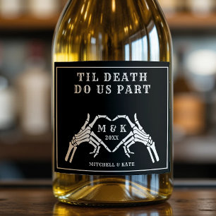 Til Death do oss Part Heart Hand Black Bröllop