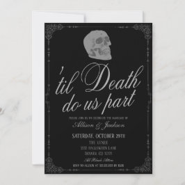 Til Death do oss part Wedding bjudande in Inbjudningar