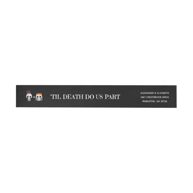 "Til Death Do US Part Bröllop Return Address Label Etikettband (Individual)