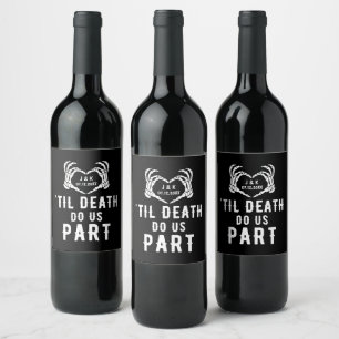 Til Death Do US Part Bröllop Supplies Anpassningsb Vinflaska Etikett