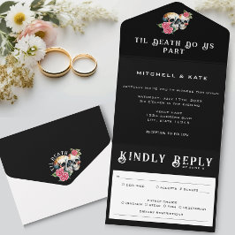 Til Death do US Part Döskallar & Ro Black Bröllop