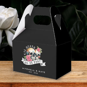 Til Death do US Part Döskallar & Ro Black Bröllop Presentaskar