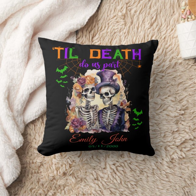 Til Death do us part Eexternal Kärlek Halloween Sk Kudde (Filt)
