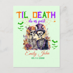 Til Death do us part Eexternal Kärlek Halloween Sk Vykort